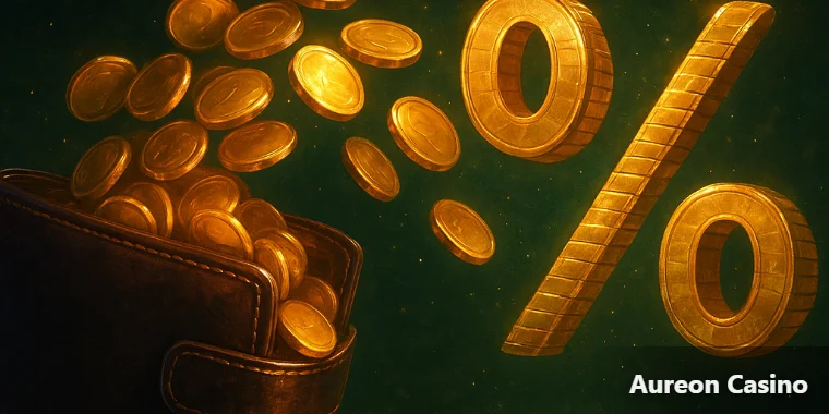 Cashbackbonus bij Aureon Casino